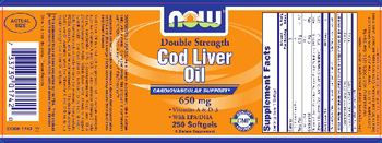 NOW Double Strength Cod Liver Oil 650 mg - supplement