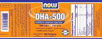 NOW Double Strength DHA-500 - supplement