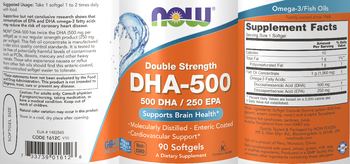 NOW Double Strength DHA-500 - supplement