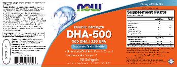 NOW Double Strength DHA-500 - supplement