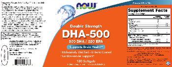 NOW Double Strength DHA-500 - supplement