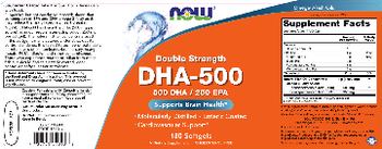 NOW Double Strength DHA-500 - supplement