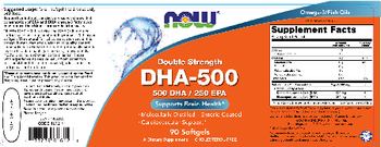 NOW Double Strength DHA-500 - supplement