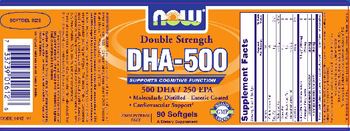 NOW Double Strength DHA-500 - supplement