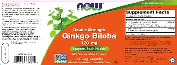 NOW Double Strength Ginkgo Biloba 120 mg - supplement