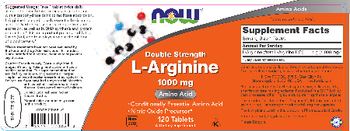 NOW Double Strength L-Arginine 1000 mg - supplement