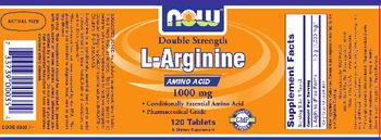 NOW Double Strength L-Arginine Amino Acid 1000 mg - supplement