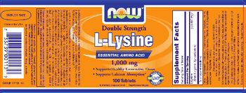 NOW Double Strength L-Lysine 1,000 mg - supplement