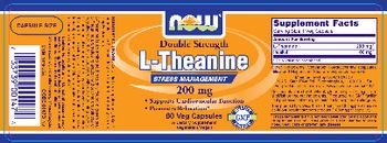 NOW Double Strength L-Theanine 200 mg - supplement