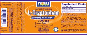 NOW Double Strength L-Tryptophan 1000 mg - supplement
