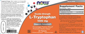 NOW Double Strength L-Tryptophan 1000 mg - supplement