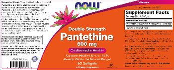 NOW Double Strength Pantethine 600 mg - supplement