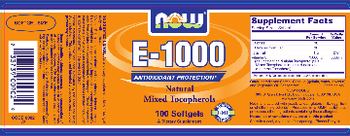 NOW E-1000 - supplement