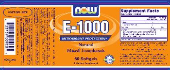 NOW E-1000 - supplement