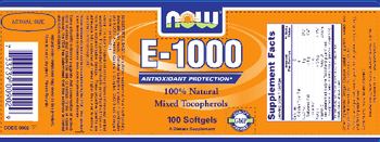 NOW E-1000 - supplement