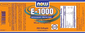 NOW E-1000 - supplement