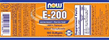 NOW E-200 - supplement