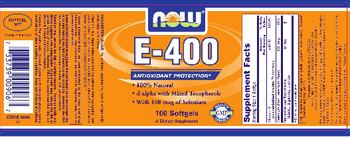 NOW E-400 - supplement