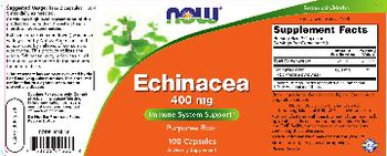 NOW Echinacea 400 mg - supplement
