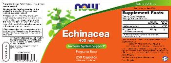 NOW Echinacea 400 mg - supplement