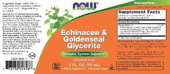 NOW Echinacea & Goldenseal Glycerite - supplement