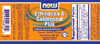 NOW Echinacea & Goldenseal Plus - supplement