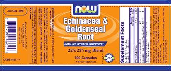NOW Echinacea & Goldenseal Root 225/225 mg Blend - supplement