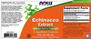 NOW Echinacea Extract - supplement