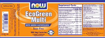 NOW EcoGreen Multi - supplement