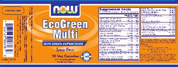 NOW EcoGreen Multi Iron-Free - supplement