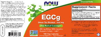 NOW EGCg Green Tea Extract 400 mg - supplement