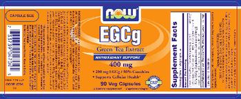 NOW EGCg Green Tea Extract 400 mg - supplement