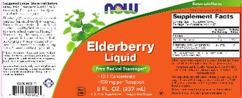 NOW Elderberry Liquid - supplement