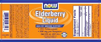 NOW Elderberry Liquid - supplement