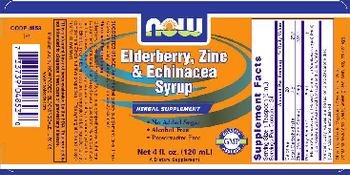 NOW Elderberry, Zinc & Echinacea Syrup - this statement has not been evaluated by the fda this product is not intended to diagnose treat cure