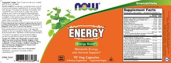 NOW Energy - supplement