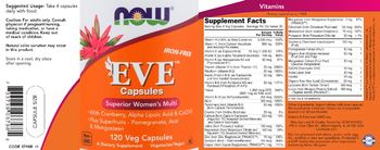 NOW Eve Iron-Free Capsules - supplement