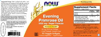 NOW Evening Primrose Oil 1000 mg - Vegan Formula - supplement