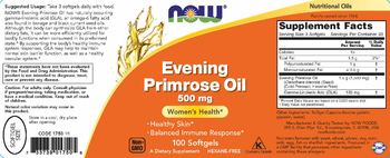 NOW Evening Primrose Oil 500 mg - supplement