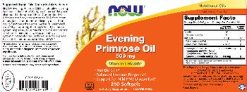 NOW Evening Primrose Oil 500 mg - supplement