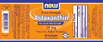 NOW Extra Strength Astaxanthin 10 mg - supplement