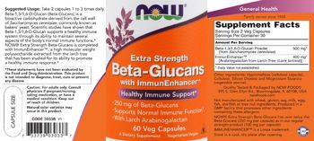 NOW Extra Strength Beta-Glucans with ImmunEnhancer - supplement