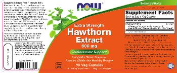 NOW Extra Strength Hawthorn Extract 600 mg - supplement