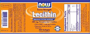 NOW Extra Strength Lecithin - supplement