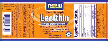 NOW Extra Strength Lecithin - supplement