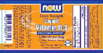 NOW Extra Strength Liquid Vitamin D-3 - supplement