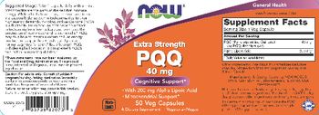 NOW Extra Strength PQQ 40 mg - supplement
