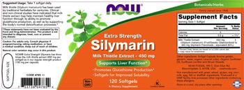 NOW Extra Strength Silymarin - supplement