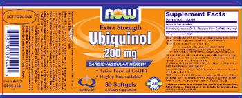 NOW Extra Strength Ubiquinol 200 mg - supplement
