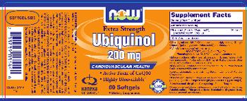 NOW Extra Strength Ubiquinol 200 mg - supplement
